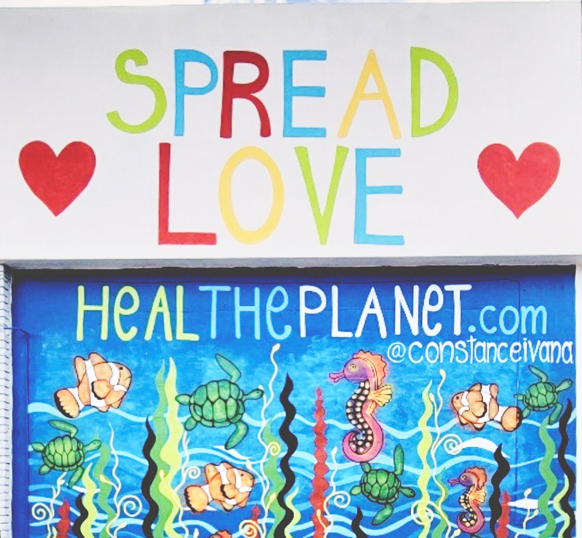 Spread Love Mural, Heal the Planet, @constanceivanaart,